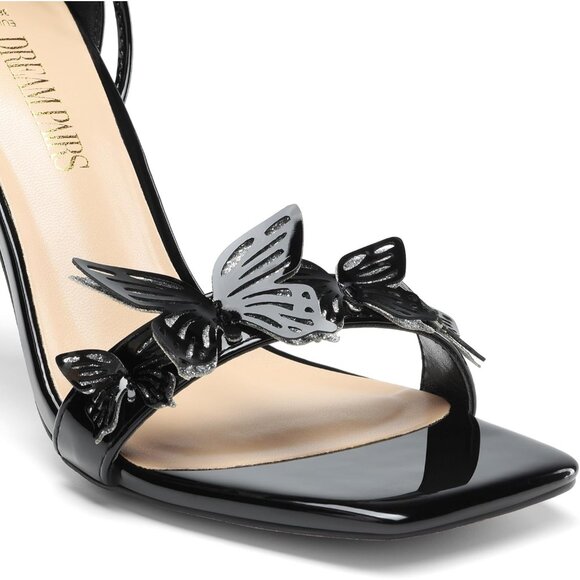 🆕 Women Black Strappy Gladiator Sexy Open Square Toe Heels Fashion Dressy Pumps - Picture 2 of 7